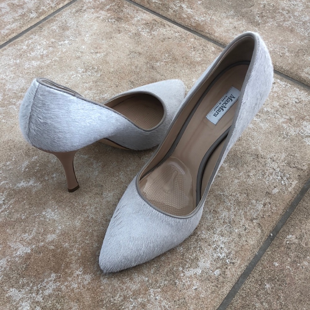 MaxMara Pappino gray hair heel size 38